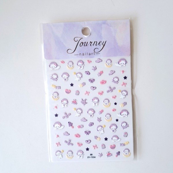 Producto - Plancha de stickers con relieve - Space Cats