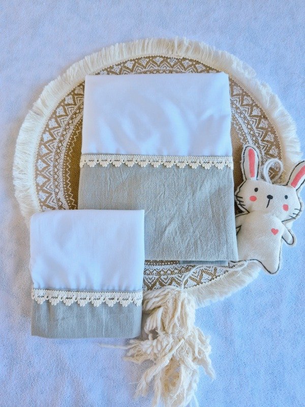 Producto - Sábanas puntilla GRIS común/practicuna