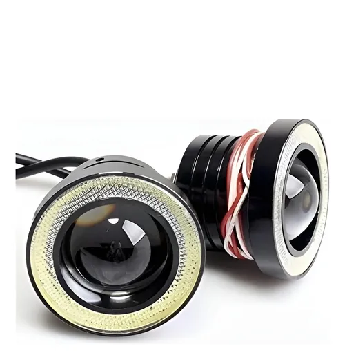 Producto - PAR FAROS LED AUXILIARES PROYECTOR LUPA + OJO DE ANGEL - 3 PULGADAS