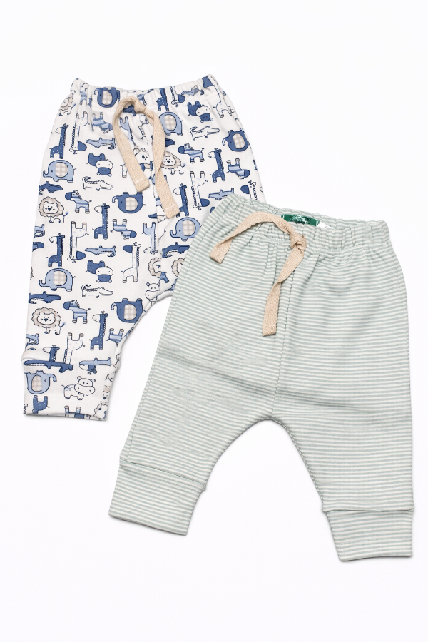 Producto - Dúo babuchas interlock animales gris rayas y rayas