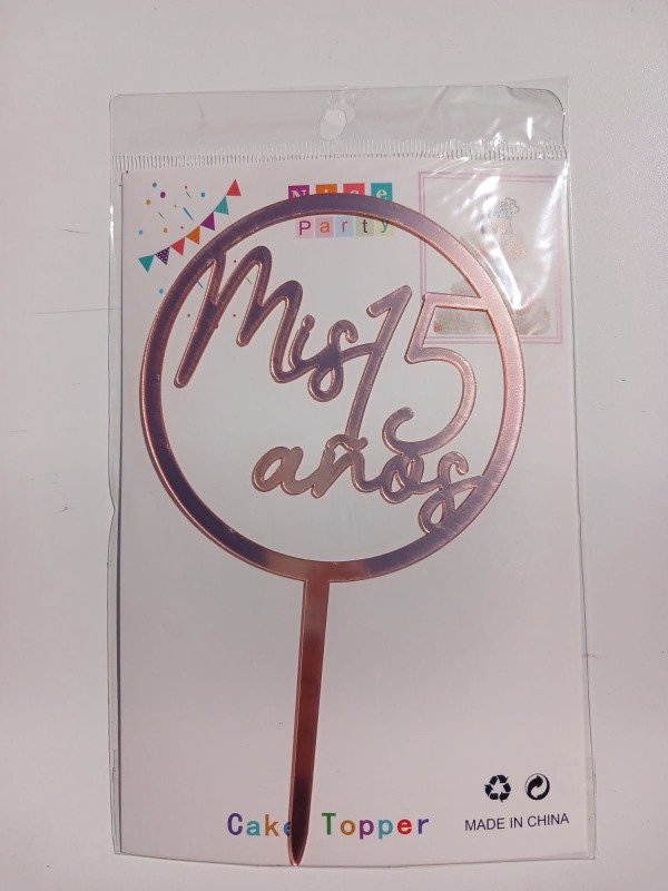 Producto - Cake Topper Acrílico "Mis 15 Años" M11