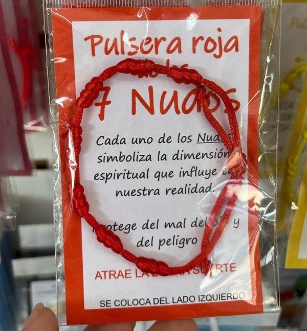 Producto - Pulsera 7 Nudos Roja - 0