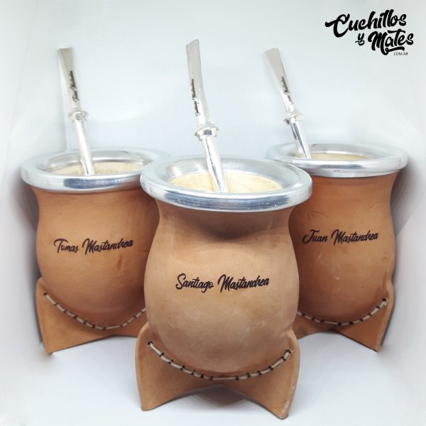 Set de Mate y Bombilla Personalizados - Cuchillos y Mates