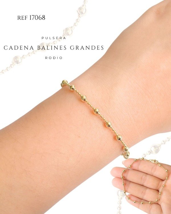 Producto - PULSERA CADENA BALINES GRUESAS REF 17068