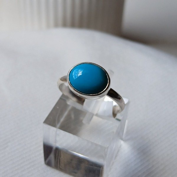 Producto - Anillo Plata 925 turquesa de Arizona - Talle 17