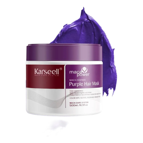 Producto - Maca Power Máscara Karseell  Matizadora Morada Pote 500ml