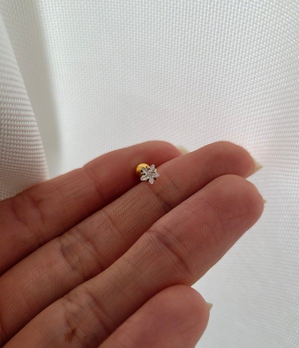 Producto - Piercing hélix estrella strass AD