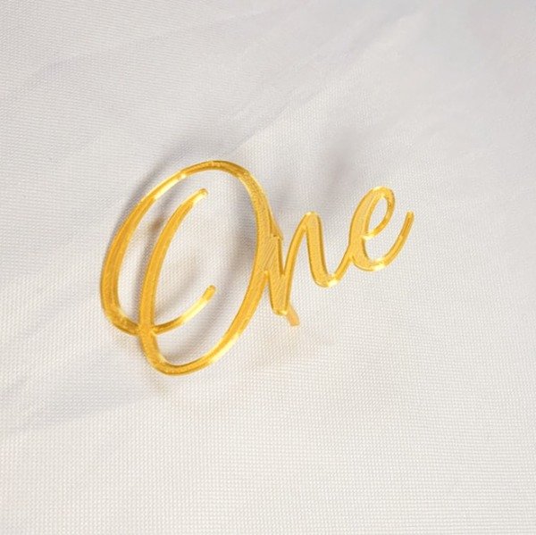 Producto - Topper frontal ONE color dorado