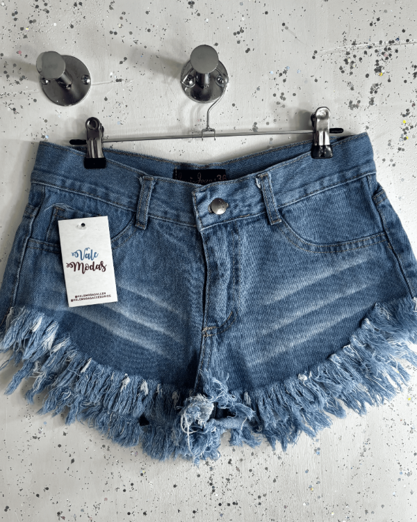Producto - Short Tiro Bajo Clásico Líneas Celeste