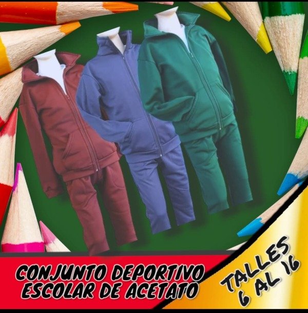 Producto - LINEA ESCOLAR Conjunto escolar deportivo de acetato