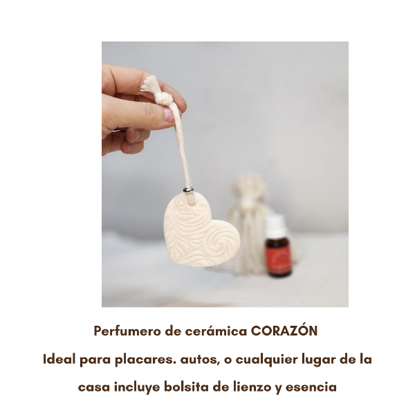Producto - Perfumero de cerámica Corazón Deco Aroma
