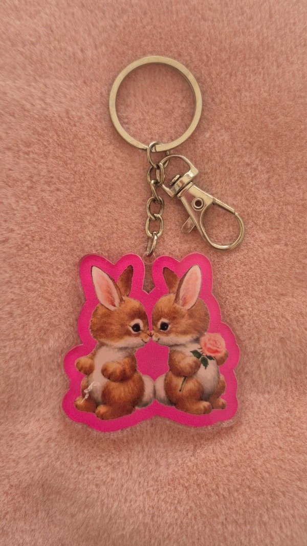 Producto - Llavero Conejitos Rosa