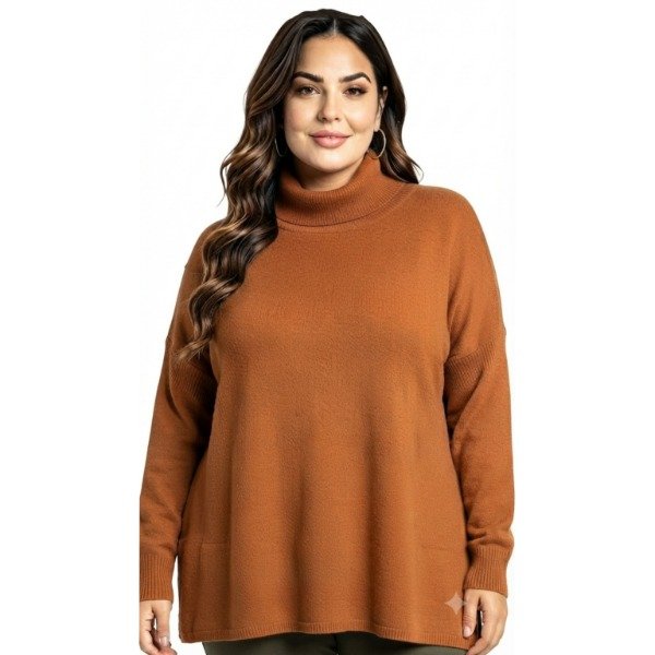 Producto - Sweter con cuello en Bremer Doble. Talle 7(50/52) - 0