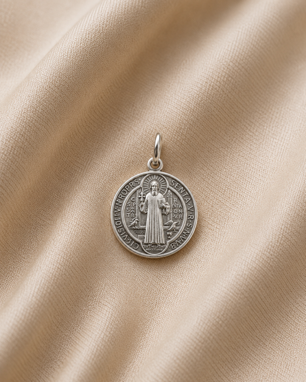 Producto - Dije de Plata Medalla San Benito - 0