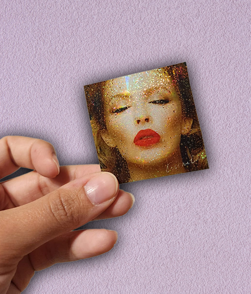 Producto - STICKERS HOLOGRÁFICOS - KYLIE MINOGUE #KISSMEONCE