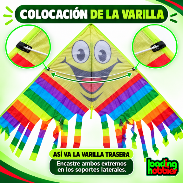 Producto - Barrilete Carita Feliz con Flecos - 4