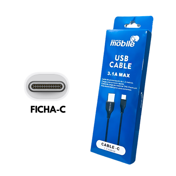 Producto - CABLE DE DATOS MOBILE 3.1 CARGA RAPIDA - USB A Tipo C