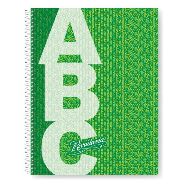 Producto - CUADERNO RIVADAVIA ABC PP 21x27 VERDE 60H Rayado