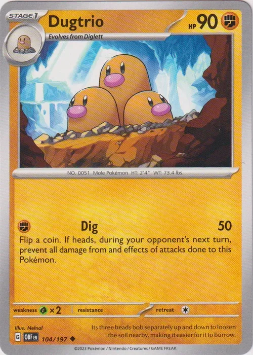 Producto - Dugtrio - 104/197 - Obsidian Flames