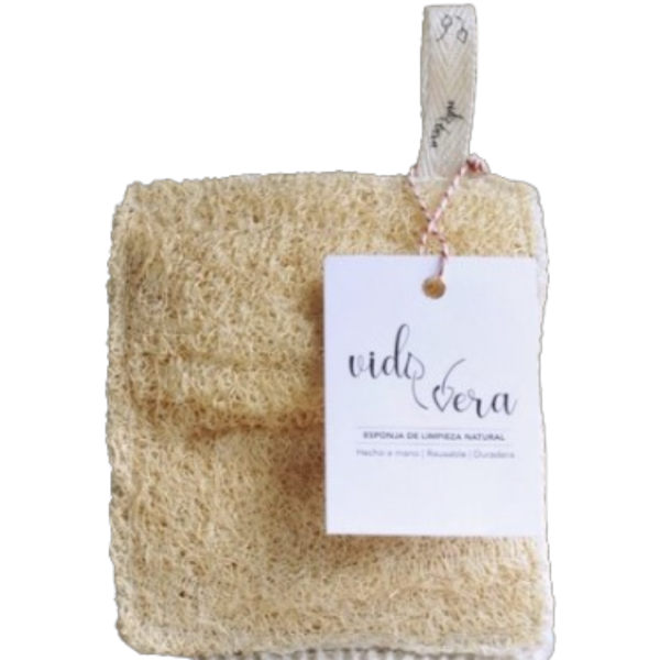 Producto - Esponja vegetal waffle con cordón [Vida Vera]