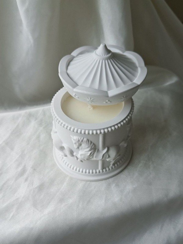 Producto - Vela Carrusel en blanco barnizados Aromático