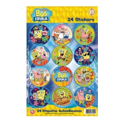 Producto - Stickers Bob Esponja 24 Unidades