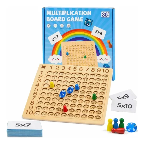 Producto - Tablero de Multiplicación Montessori de Madera