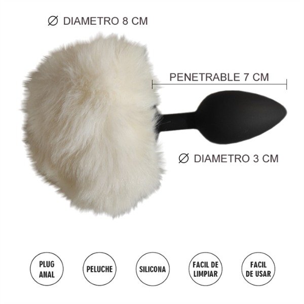 Producto - Plug Anal silicona Medium Pompón