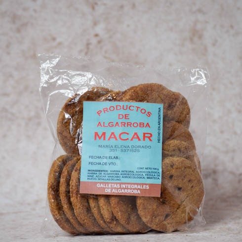Producto - Galletas integrales de algarroba - 100 Gr - Macar