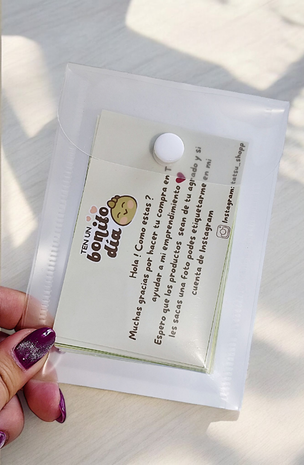 Producto - Mini Sobre Transparente