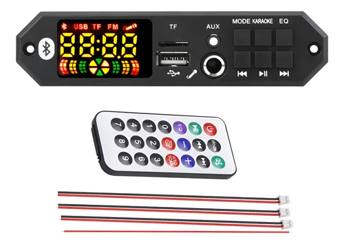 Producto - Módulo Mp3 Usb/fm/aux/mic Bluetooth C/ Control 12v 40w X2