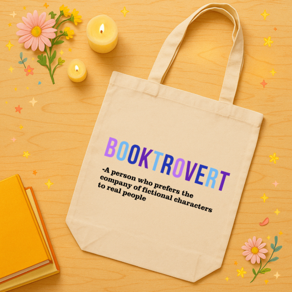 Producto - Totebag "Booktrovert" El Refugio Perfecto en Forma de Bolsa