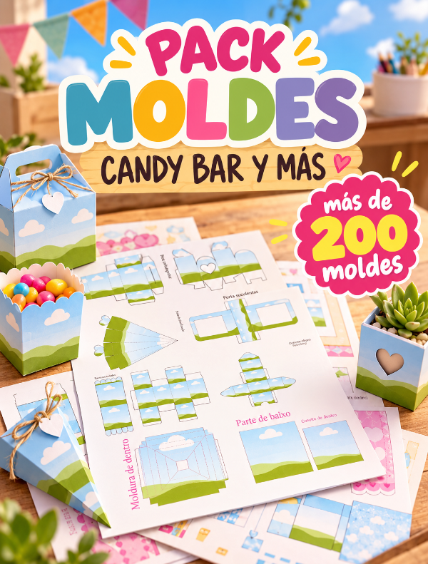 Producto - PACK DE MOLDES CANDY BAR Y MÁS. CANVA EDITABLE