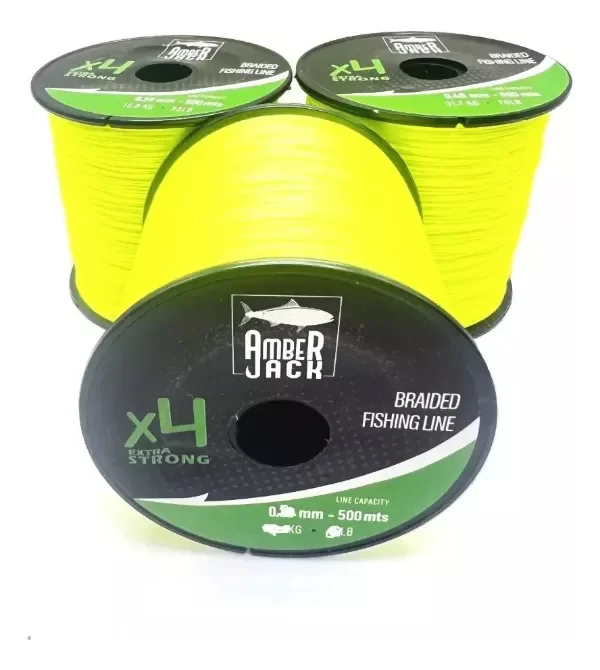 Producto - Multifilamento Amberjack Bobina 500mts 4x Amarillo