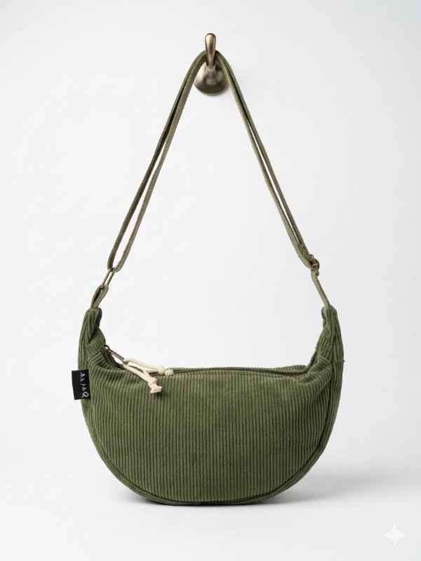 Producto - Riñonera media luna verde militar - 0