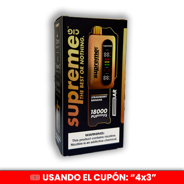 Producto - Supreme Cig  - Strawberry Banana (18.000 PUFFS)