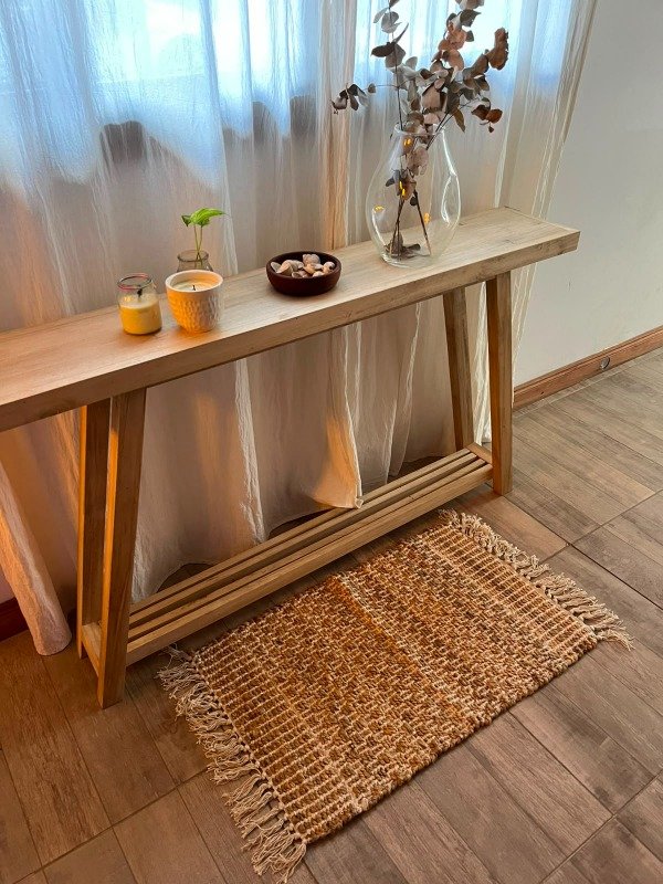 Producto - Alfombra de Yute y Algodon 80x50cm