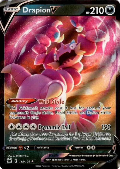 Producto - Drapion V - 118/196 - Lost Origin - Holo