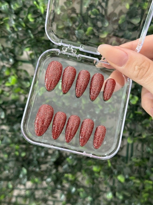 Producto - Uñas Bordo Glitter