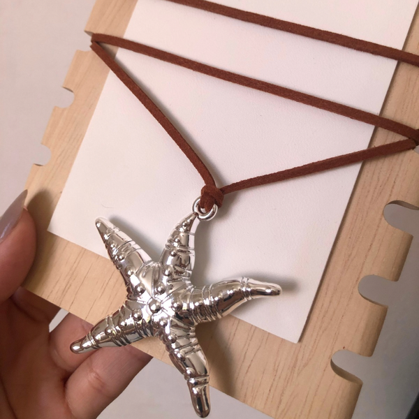 Producto - Collar lazo estrella plateada