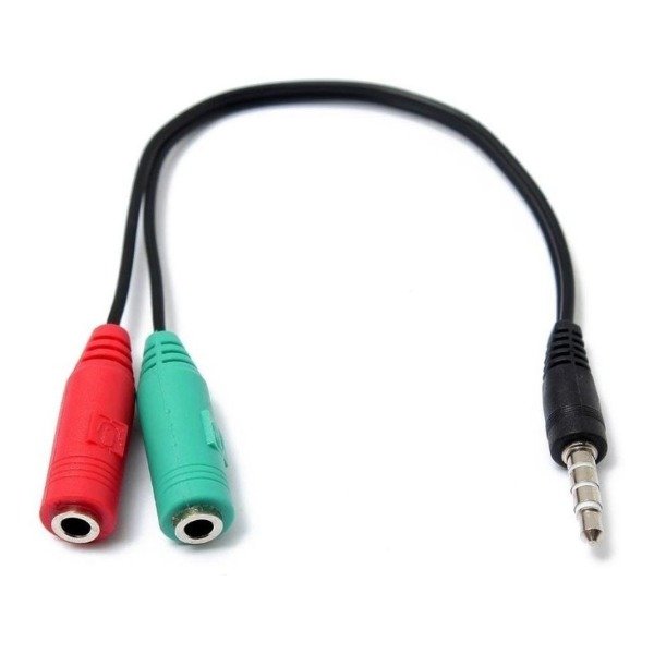Producto - Adaptador Miniplug 3.5mm 4 Contactos a 2 Miniplug Hembra PS4