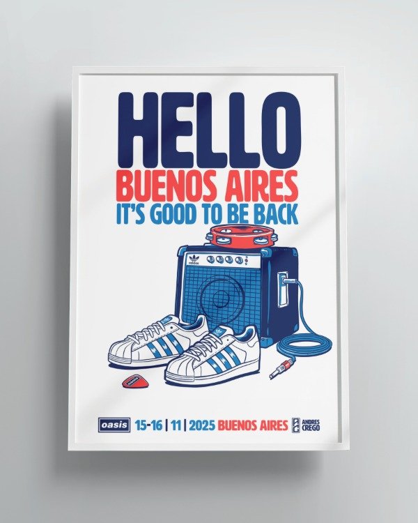 Producto - Cuadro A3 Oasis "Hello Music"
