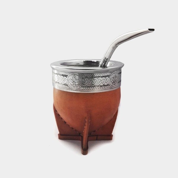 Producto - Mate imperial de cuero con bombilla - 1