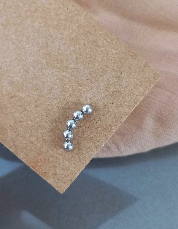 Producto - Aro Solitario Abanico perlitas