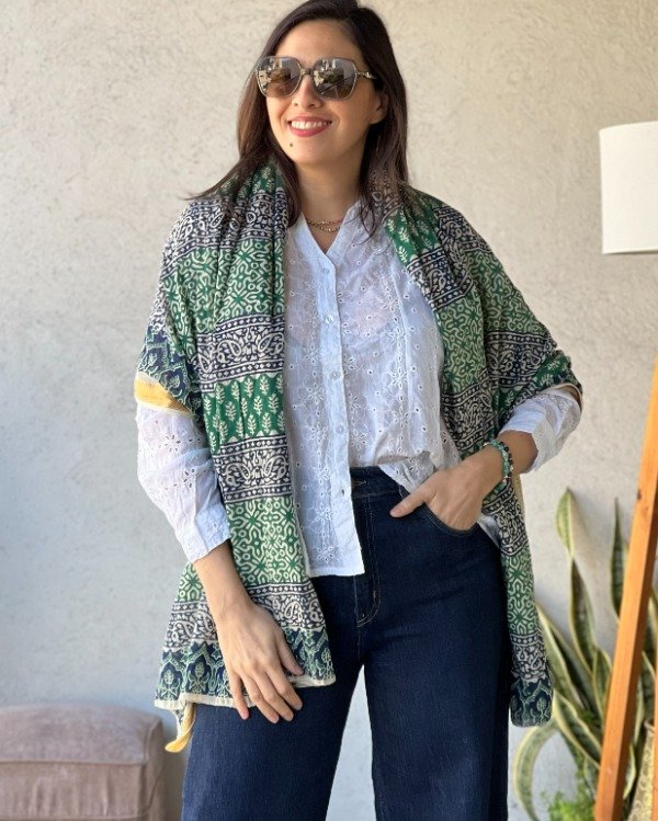 Producto - Pareo Mil Usos Verde y Azul