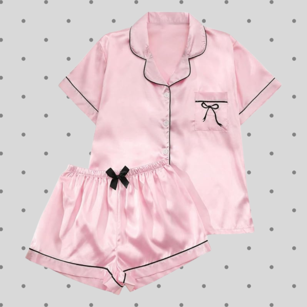 Producto - Conjunto de pijama de 2 piezas Pink Saten - 0