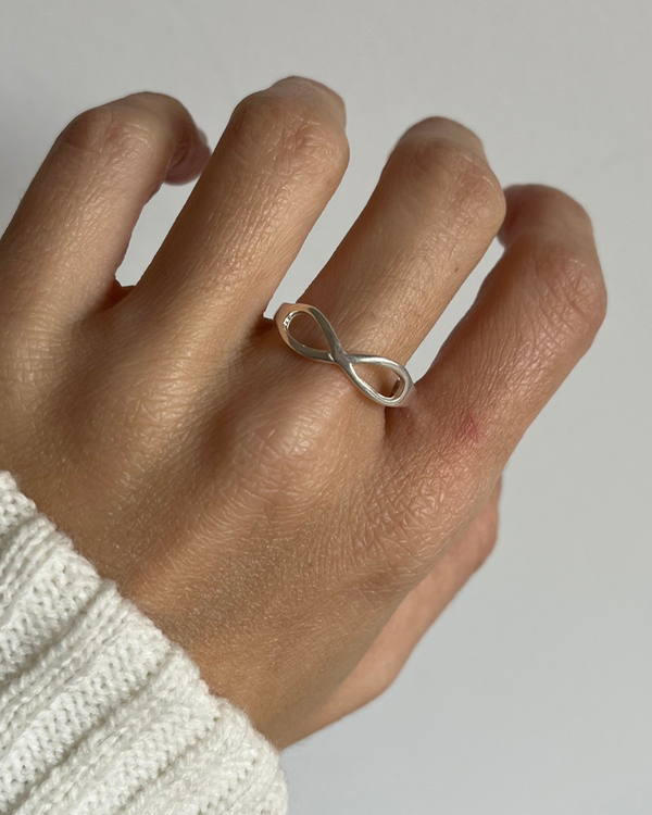 Producto - Anillo infinito de plata 925 número 21