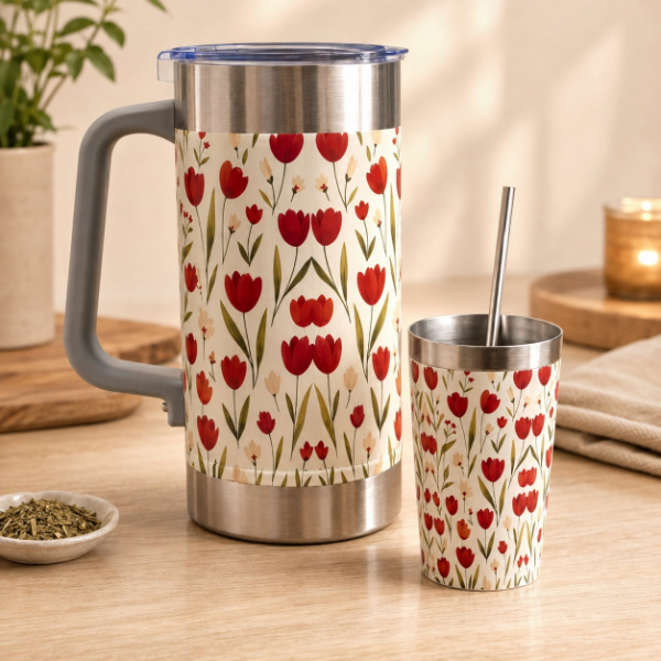 Producto - JARRA DE ACERO PARA TERERE CON MATE 2LTS DISEÑO SURTIDO - 1