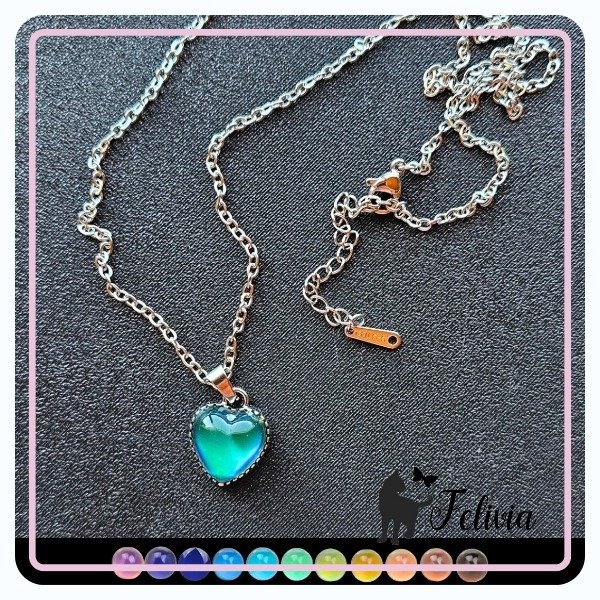 Producto - Collar Corazón que cambia de color (acero)
