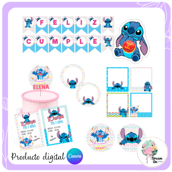 Producto - Kit Cumpleaños Stitch Canva